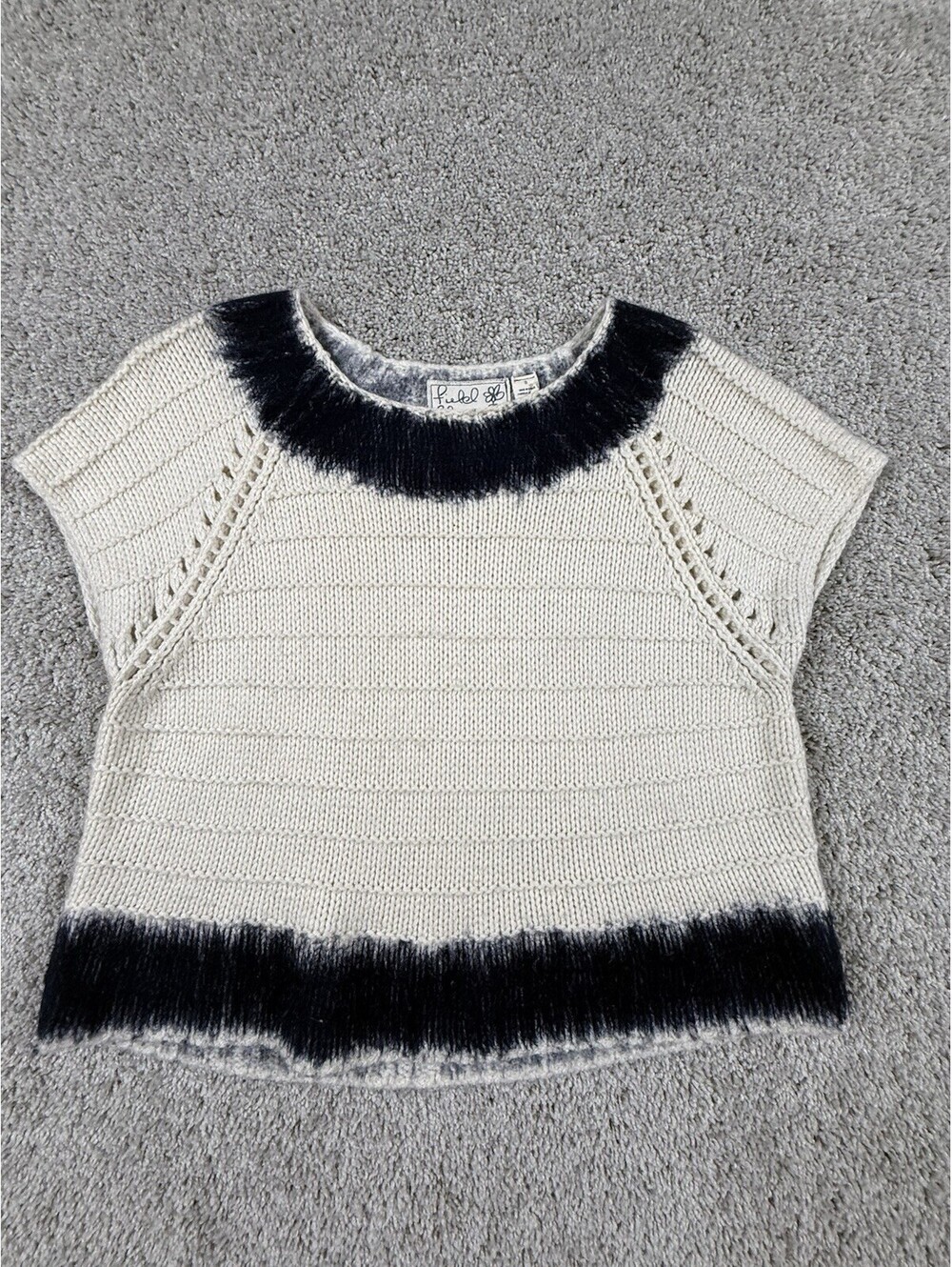 Anthropologie field flower feltwork wool alpaca blend sweater top size small